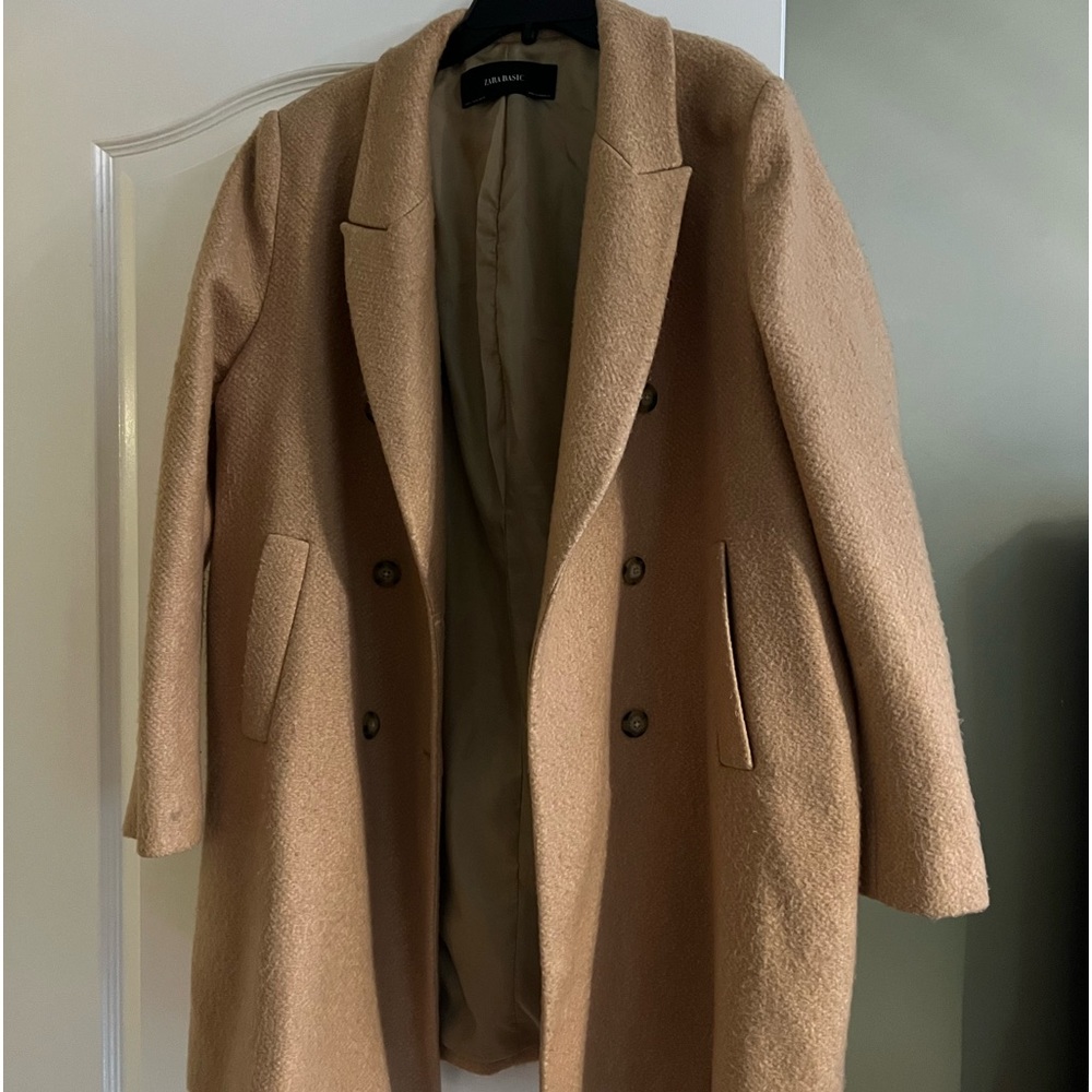 Fall is calling‼️Zara camel colored 3/4 length jacket. Worn once.